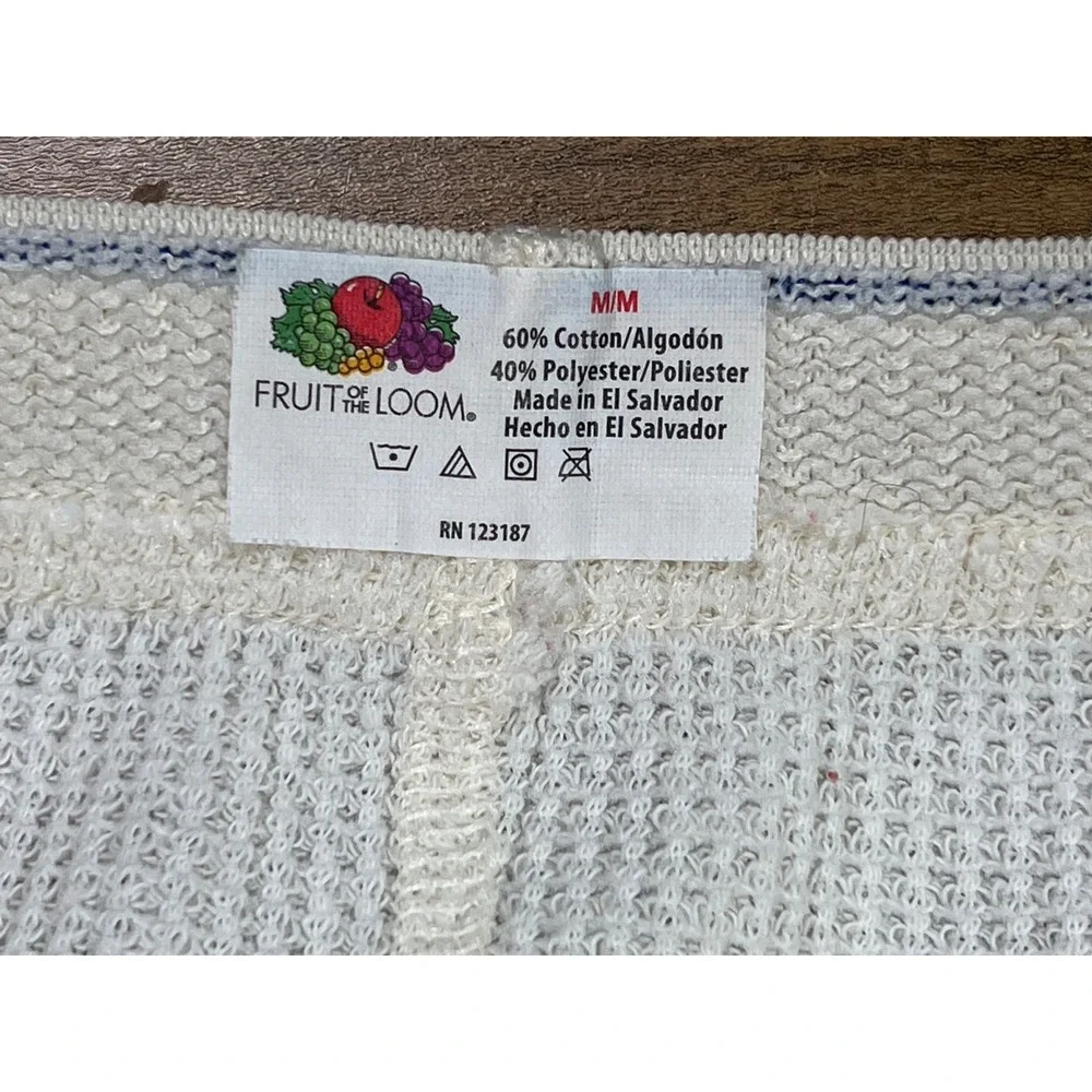 Fruit of the Loom Mens Waffle Knit Thermal Underwear Bottoms Cream RN 123187